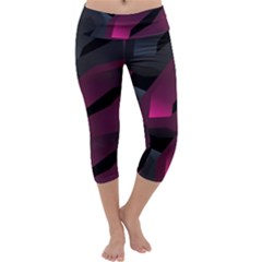 Illustration Hexagon Geometric Art Design Capri Yoga Leggings