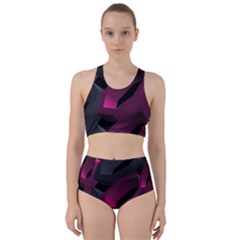 Illustration Hexagon Geometric Art Design Racer Back Bikini Set