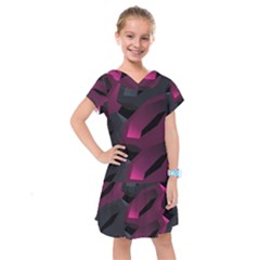 Illustration Hexagon Geometric Art Design Kids  Drop Waist Dress