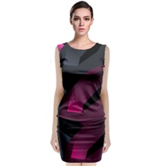 Illustration Hexagon Geometric Art Design Sleeveless Velvet Midi Dress