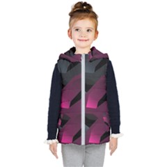 Illustration Hexagon Geometric Art Design Kids  Hooded Puffer Vest