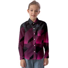 Illustration Hexagon Geometric Art Design Kids  Long Sleeve Shirt