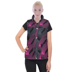 Illustration Hexagon Geometric Art Design Women s Button Up Vest