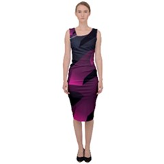 Illustration Hexagon Geometric Art Design Sleeveless Pencil Dress