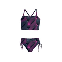 Illustration Hexagon Geometric Art Design Girls  Tankini Swimsuit