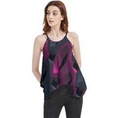 Illustration Hexagon Geometric Art Design Flowy Camisole Tank Top