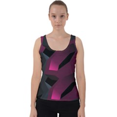 Illustration Hexagon Geometric Art Design Velvet Tank Top