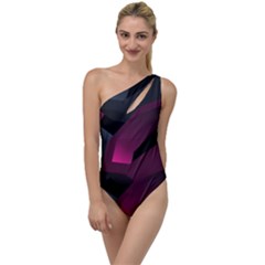 Illustration Hexagon Geometric Art Design To One Side Swimsuit