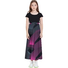 Illustration Hexagon Geometric Art Design Kids  Flared Maxi Skirt