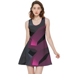 Illustration Hexagon Geometric Art Design Inside Out Reversible Sleeveless Dress