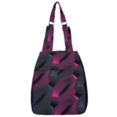 Illustration Hexagon Geometric Art Design Center Zip Backpack