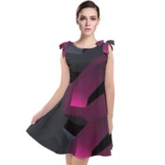 Illustration Hexagon Geometric Art Design Tie Up Tunic Dress