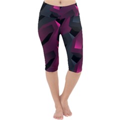 Illustration Hexagon Geometric Art Design Lightweight Velour Cropped Yoga Leggings