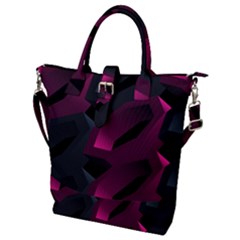 Illustration Hexagon Geometric Art Design Buckle Top Tote Bag