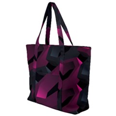 Illustration Hexagon Geometric Art Design Zip Up Canvas Bag by Wegoenart