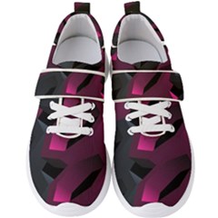 Illustration Hexagon Geometric Art Design Men s Velcro Strap Shoes