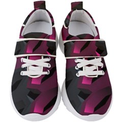 Illustration Hexagon Geometric Art Design Kids  Velcro Strap Shoes