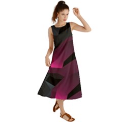 Illustration Hexagon Geometric Art Design Summer Maxi Dress