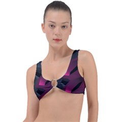 Illustration Hexagon Geometric Art Design Ring Detail Bikini Top