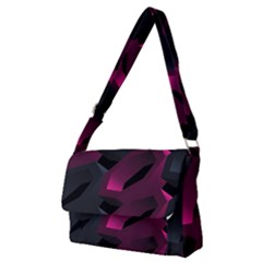 Illustration Hexagon Geometric Art Design Full Print Messenger Bag (M)