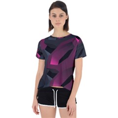 Illustration Hexagon Geometric Art Design Open Back Sport Tee