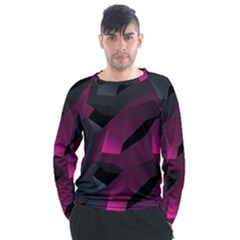 Illustration Hexagon Geometric Art Design Men s Long Sleeve Raglan Tee