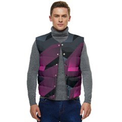 Illustration Hexagon Geometric Art Design Men s Short Button Up Puffer Vest	 by Wegoenart