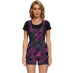 Illustration Hexagon Geometric Art Design Short Overalls