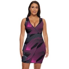 Illustration Hexagon Geometric Art Design Draped Bodycon Dress