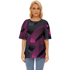 Illustration Hexagon Geometric Art Design Oversized Basic Tee