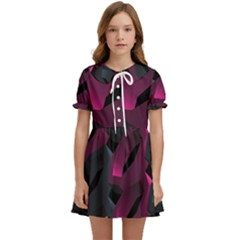 Illustration Hexagon Geometric Art Design Kids  Sweet Collar Dress