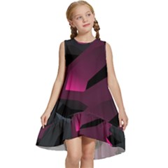 Illustration Hexagon Geometric Art Design Kids  Frill Swing Dress