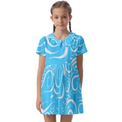 Illustration Scribble Reason Design Pattern Kids  Asymmetric Collar Dress by Wegoenart