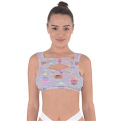 Illustration Pastel Shape Geometric Bandaged Up Bikini Top