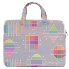 Illustration Pastel Shape Geometric Macbook Pro 16  Double Pocket Laptop Bag 