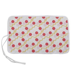 Line Patter Dots Dot Lines Decorative Pen Storage Case (l) by Wegoenart