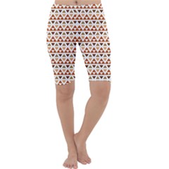 Illustration Geometric Tribal Pattern Design Cropped Leggings  by Wegoenart