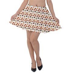 Illustration Geometric Tribal Pattern Design Velvet Skater Skirt by Wegoenart