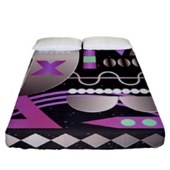 Illustration Background Abstract Geometric Fitted Sheet (california King Size) by Wegoenart