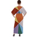 Colorful Paper Art Materials V-Neck Boho Style Maxi Dress View2