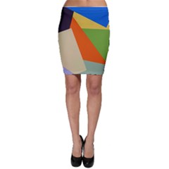 Illustration Colored Paper Abstract Background Bodycon Skirt by Wegoenart