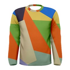 Illustration Colored Paper Abstract Background Men s Long Sleeve Tee