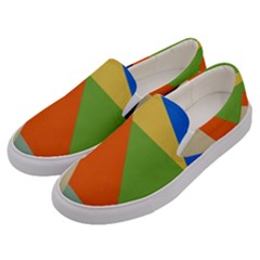 Illustration Colored Paper Abstract Background Men s Canvas Slip Ons by Wegoenart