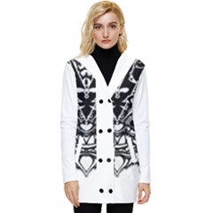 Im Fourth Dimension Black White 35 Button Up Hooded Coat  by imanmulyana