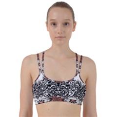 Im Fourth Dimension Black White 35 Line Them Up Sports Bra by imanmulyana