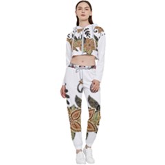Im Fourth Dimension Colour 39 Cropped Zip Up Lounge Set