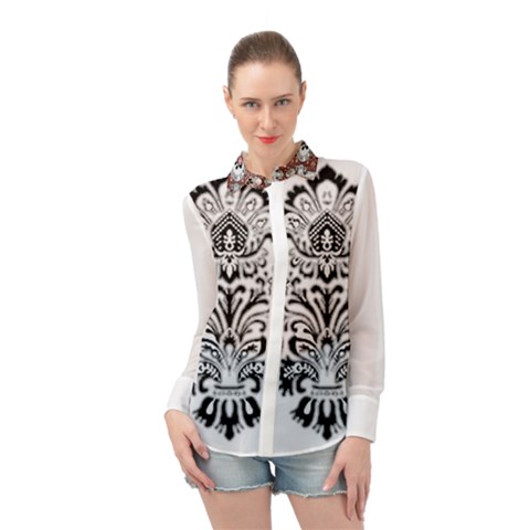 Im Fourth Dimension Black White 40 Long Sleeve Chiffon Shirt by imanmulyana