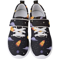 Cosmos Rocket Spaceships Ufo Men s Velcro Strap Shoes by Wegoenart