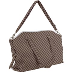 Brown Square Squares Template Background Diamond Pattern Canvas Crossbody Bag