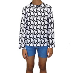 Background Monochrome Geometric Kids  Long Sleeve Swimwear by Wegoenart